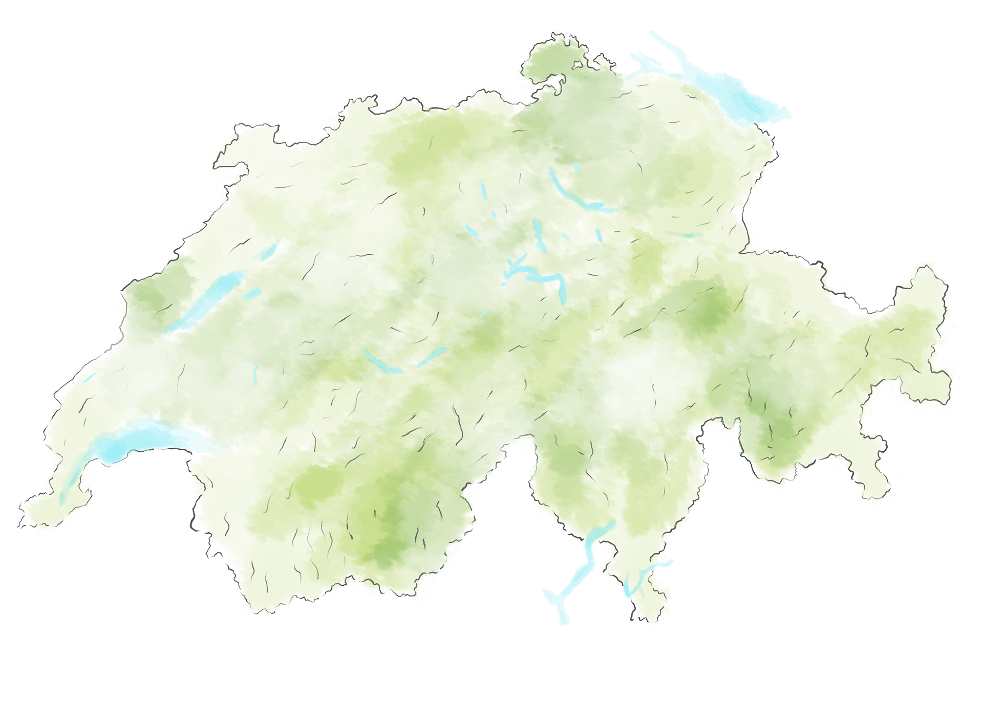 Karte der Schweiz